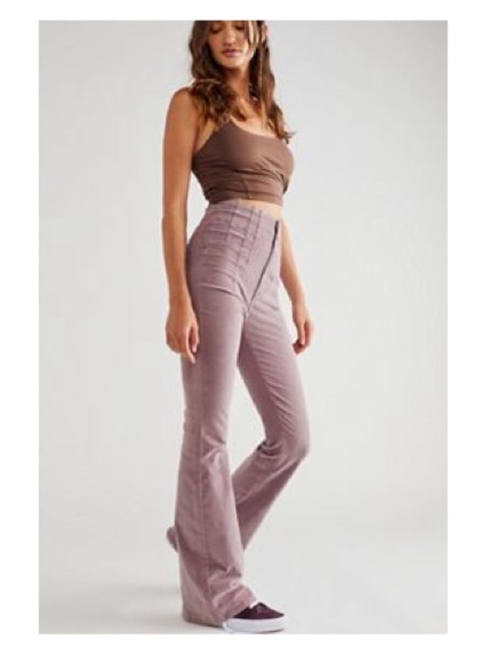 Free people jayde high rise cord flare